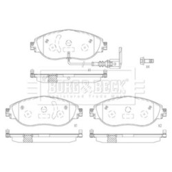 Brake Pad Set BORG & BECK BBP2605 OE Ref JZW698151AT