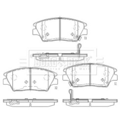 Brake Pad Set BORG & BECK BBP2606 OE Ref 48130350B0