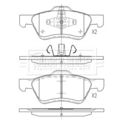 Brake Pad Set BORG & BECK BBP2608 OE Ref 4778223