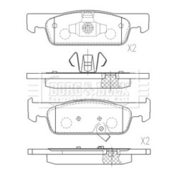 Brake Pad Set BORG & BECK BBP2616 OE Ref 453 421 11 00 BORG & BECK