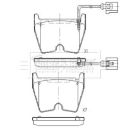 Brake Pad Set BORG & BECK BBP2617 OE Ref 8U0698151J