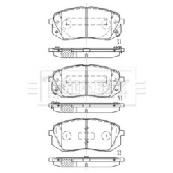 Brake Pad Set BORG & BECK BBP2618 OE Ref 581012SA70