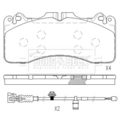 Brake Pad Set BORG & BECK BBP2623 OE Ref 04465 0W151 BORG & BECK