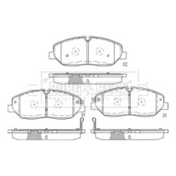 Brake Pad Set BORG & BECK BBP2624 OE Ref 58101 59A00