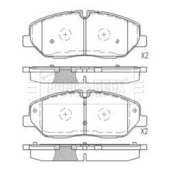 Brake Pad Set BORG & BECK BBP2625 OE Ref 58101 59A20