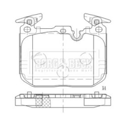 Brake Pad Set BORG & BECK BBP2626 OE Ref 34 10 6 878 878 BORG & BECK