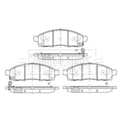 Brake Pad Set BORG & BECK BBP2627 OE Ref 6000611054