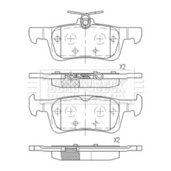 Brake Pad Set BORG & BECK BBP2629 OE Ref 2112004