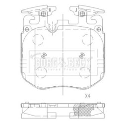 Brake Pad Set BORG & BECK BBP2630 OE Ref 34106888459