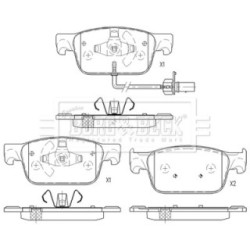 Brake Pad Set BORG & BECK BBP2632 OE Ref 997 351 949 02