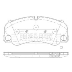Brake Pad Set BORG & BECK BBP2639 OE Ref 918 351 946 03 BORG & BECK