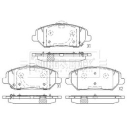 Brake Pad Set BORG & BECK BBP2640 OE Ref 58101 G4A10