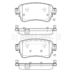 Brake Pad Set BORG & BECK BBP2641 OE Ref 1617936880