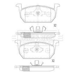 Brake Pad Set BORG & BECK BBP2648 OE Ref 2Q0 698 151E BORG & BECK
