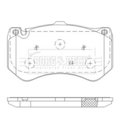 Brake Pad Set BORG & BECK BBP2650 OE Ref 005 420 65 20 BORG & BECK