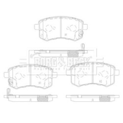 Brake Pad Set BORG & BECK BBP2651 OE Ref PW895175