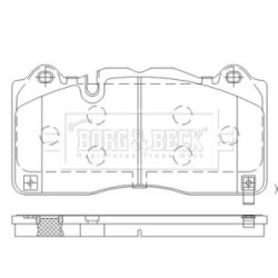 Brake Pad Set BORG & BECK BBP2654 OE Ref 23337277 BORG & BECK