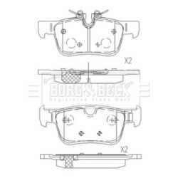 Brake Pad Set BORG & BECK BBP2657 OE Ref 31423654