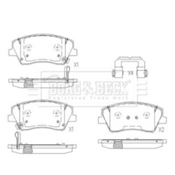 Brake Pad Set BORG & BECK BBP2658 OE Ref 58101 F3A00