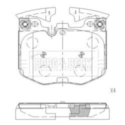 Brake Pad Set BORG & BECK BBP2659 OE Ref 34116874430
