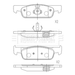 Brake Pad Set BORG & BECK BBP2660 OE Ref 410600222R