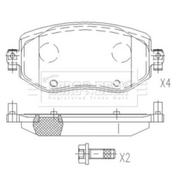 Brake Pad Set BORG & BECK BBP2663 OE Ref 410603407R