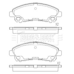 Brake Pad Set BORG & BECK BBP2664 OE Ref MK530582