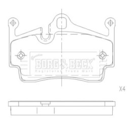 Brake Pad Set BORG & BECK BBP2666 OE Ref 987 352 939 01