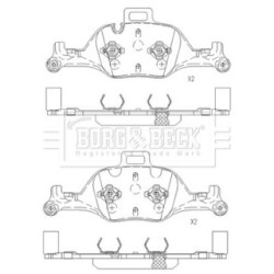 Brake Pad Set BORG & BECK BBP2668 OE Ref 34 10 6 898 192