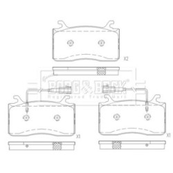 Brake Pad Set BORG & BECK BBP2670 OE Ref 77367677