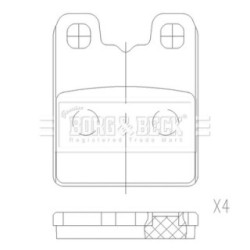 Brake Pad Set BORG & BECK BBP2671 OE Ref 77368182 BORG & BECK