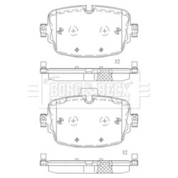 Brake Pad Set BORG & BECK BBP2674 OE Ref 4M0 698 451Q