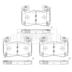 Brake Pad Set BORG & BECK BBP2676 OE Ref 58101 J5A55