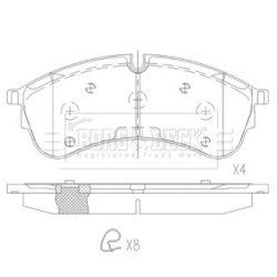 Brake Pad Set BORG & BECK BBP2677 OE Ref 2N0 698 151 A