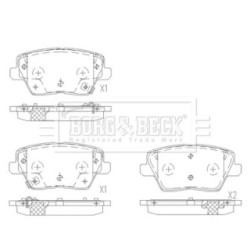 Brake Pad Set BORG & BECK BBP2680 OE Ref 58302 G4A30