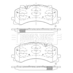 Brake Pad Set BORG & BECK BBP2683 OE Ref 4M0 698 151AL