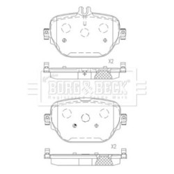 Brake Pad Set BORG & BECK BBP2685 OE Ref 000 420 64 00