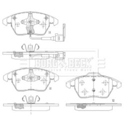 Brake Pad Set BORG & BECK BBP2686 OE Ref 8J0 698 151C