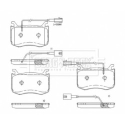 Brake Pad Set BORG & BECK BBP2695 OE Ref 77367676 BORG & BECK