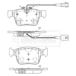 Brake Pad Set BORG & BECK BBP2696 OE Ref 673004626 BORG & BECK