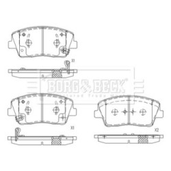 Brake Pad Set BORG & BECK BBP2697 OE Ref 58101 J5A25 BORG & BECK