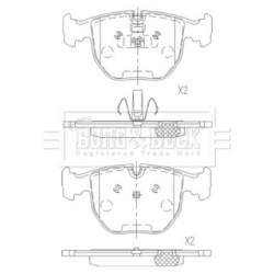 Brake Pad Set BORG & BECK BBP2699 OE Ref 34 21 6 799 797 BORG & BECK