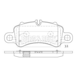 Brake Pad Set BORG & BECK BBP2803 OE Ref 9P1 698 151A