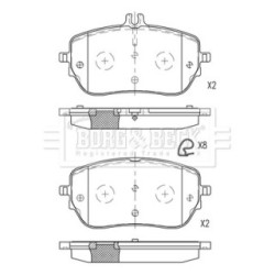 Brake Pad Set BORG & BECK BBP2808 OE Ref 000 420 70 00