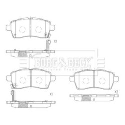 Brake Pad Set BORG & BECK BBP2809 OE Ref 55810 62R00 BORG & BECK