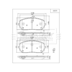 Brake Pad Set BORG & BECK BBP2816 OE Ref 000 420 54 03 BORG & BECK