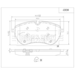 Brake Pad Set BORG & BECK BBP2820 OE Ref 2H6 698 151A BORG & BECK