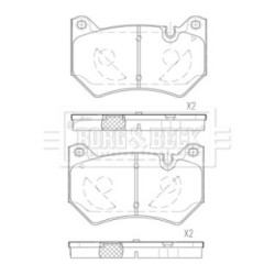 Brake Pad Set BORG & BECK BBP2825 OE Ref 80A 698 151C