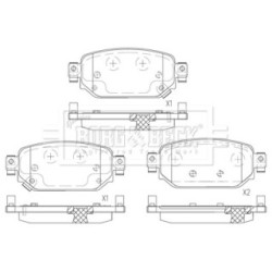 Brake Pad Set BORG & BECK BBP2830 OE Ref BAY0 26 43ZB