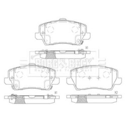 Brake Pad Set BORG & BECK BBP2832 OE Ref 58101 G6A40 BORG & BECK